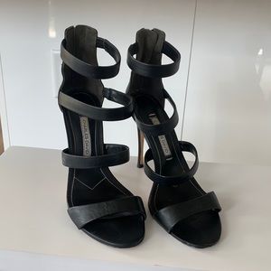 Charles David black sandal heels